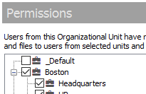 Configure Organizational Unit permissions